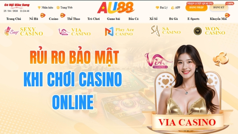 Rủi Ro Bảo Mật Khi Chơi Casino Online